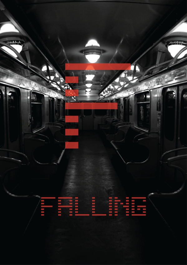 Falling typeface